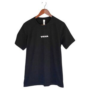 TRYA Logo Black S/S T-Shirt Men's Size L Love God Love People Graphic Tee